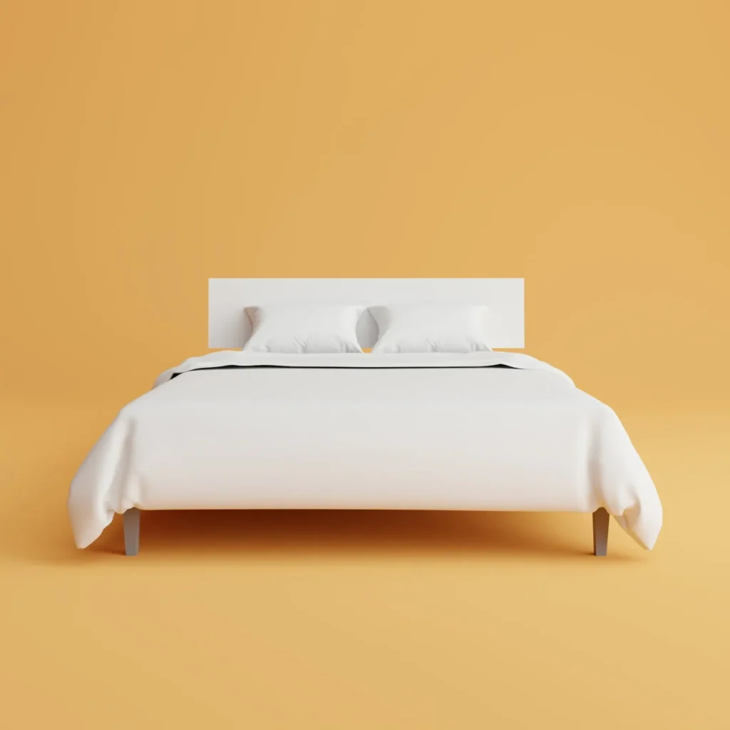 White bed linen and pillows